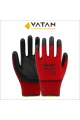 PN5 Zebra Polyester Örme Nitril Eldiven